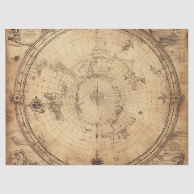 Papel De Seda Mundo Rustic Vintage (4) (Frente )