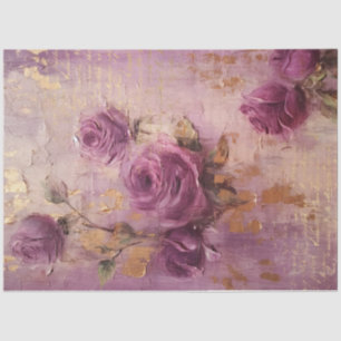 Papel De Seda Muro de ouro rosa roxo da Vintage