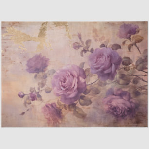 Papel De Seda Muro de ouro rosa roxo da Vintage