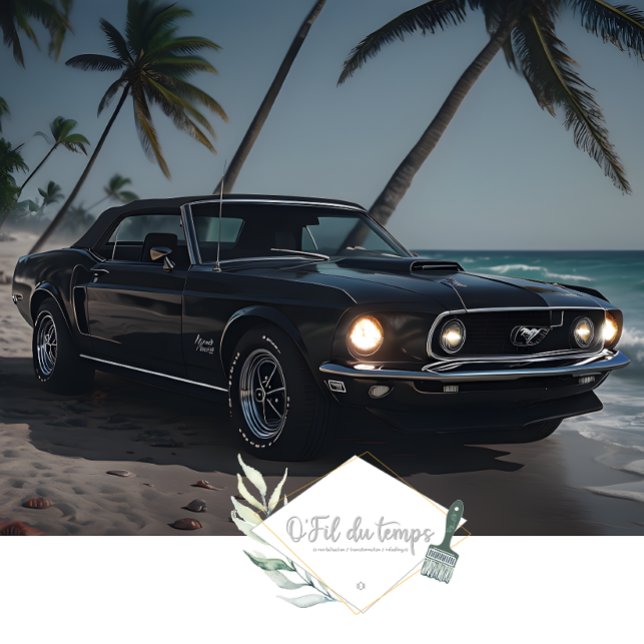 Papel De Seda Muscle Car - Mustang - Desacoplamento frontal de p (Criador carregado)