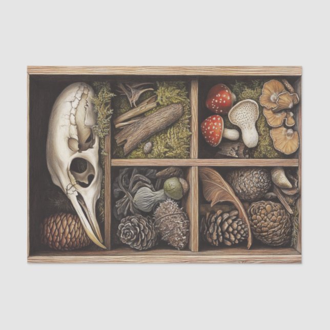 Papel De Seda Mushroom Goblincore Witchy (Frente )