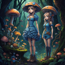 Papel De Seda Mushroom Gypsy woman v7 tissue paper