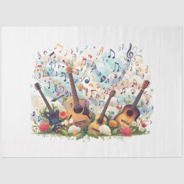 Papel De Seda Music Notes Series Design 9 (Frente )