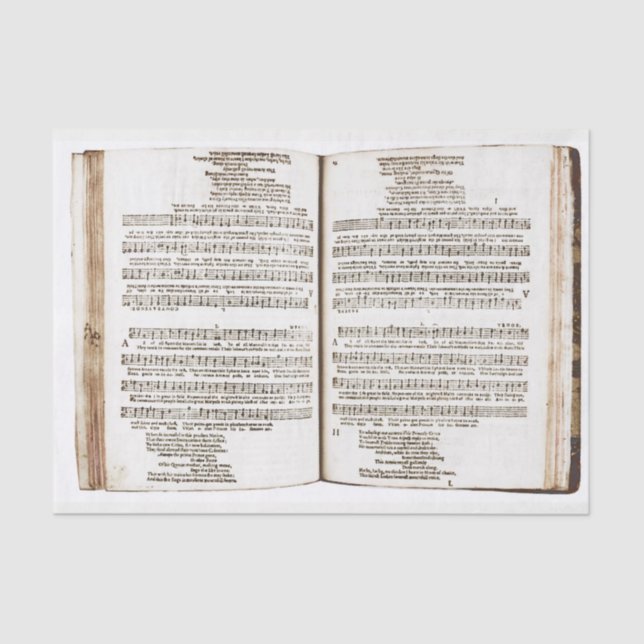 Papel De Seda Música da Rainha Bee Renascentista para a Desnutaç (Frente )