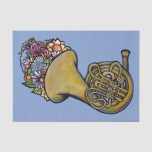 Papel De Seda Música de Banda de Trompa Floral Art