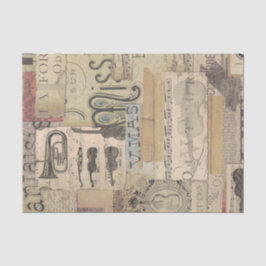 Papel De Seda Música de Vintage nota violino de violão