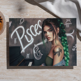 Papel De Seda Música do Zodíaco Peixes Músico Piano Decoupage
