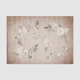 Papel De Seda música floral vintage