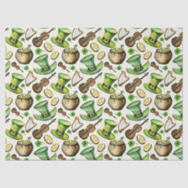 Papel De Seda Música irlandesa para Ruas. Dia de Patrick