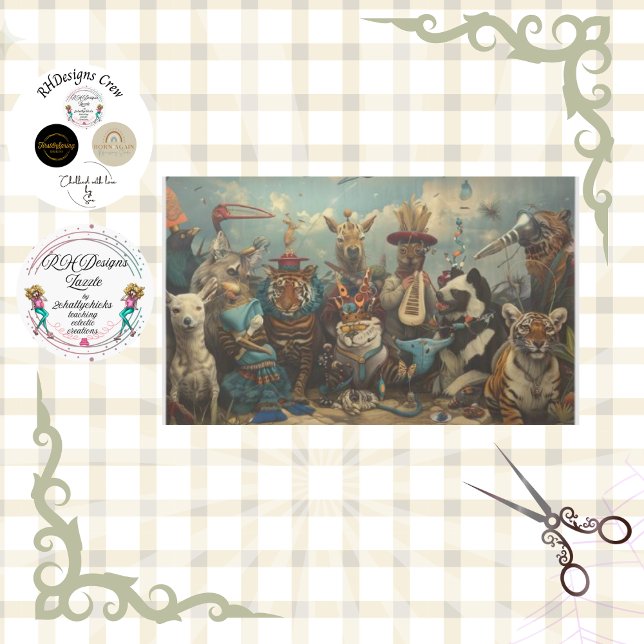 Papel De Seda Música Menagerie de Animais Dissociação (Criador carregado)