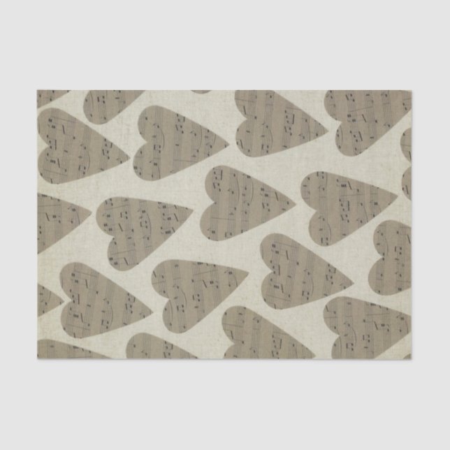 Papel De Seda Música preta e branca Músico padrão (Frente )