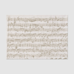 Papel De Seda Música Vintage Música Neutra Beige Decoupage Son
