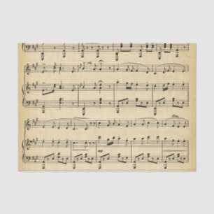 Papel De Seda Música Vintage Sheet