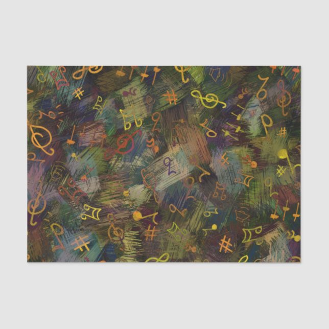 Papel De Seda Musical Notes (Frente )