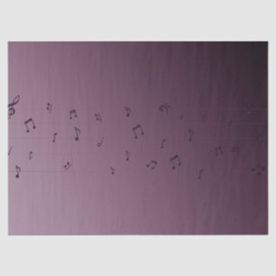 Papel De Seda Musical Notes Ombre Mauve