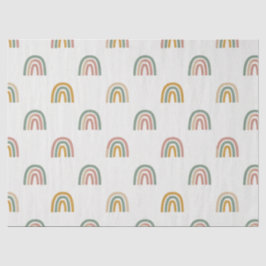 Papel De Seda Muted boho rainbow scandi pattern
