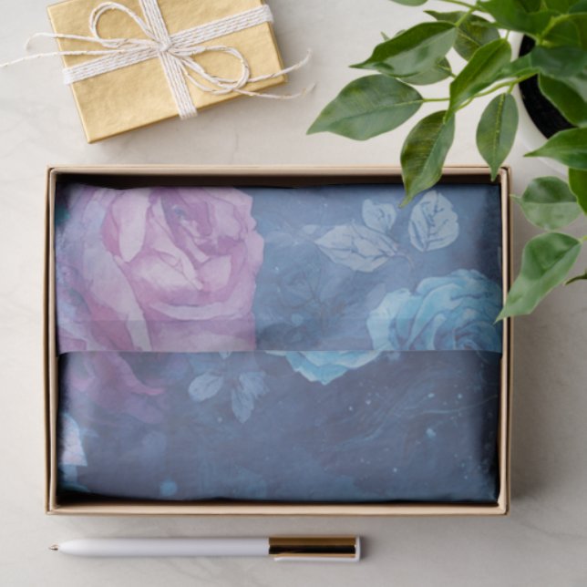 Papel De Seda Mystical Rose Motif Tissue Paper Sheets GiftWrap (Presente)