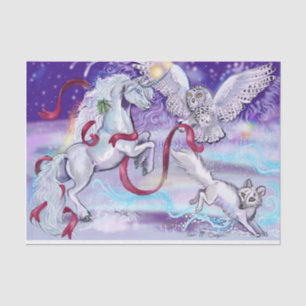 Papel De Seda Mystical Winter Unicorn