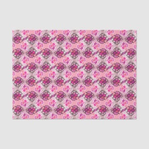 Papel De Seda Na Arte Geométrica Do Meio século Rosa