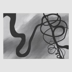 Papel De Seda Na grade: Cinza Abstrato, Preto e Branco