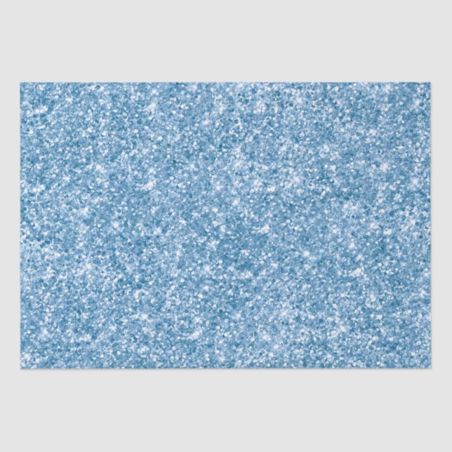Papel De Seda Na moda Baby Blue Shimmer Glam Patterno (Frente )