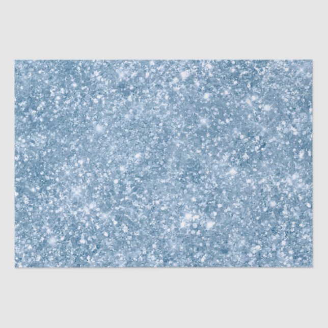 Papel De Seda Na moda Baby Blue Shimmer Glam Patterno (Frente )