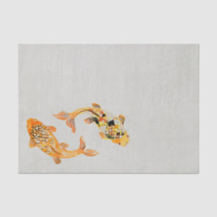 Papel De Seda Na moda Dourado Peixe Koi