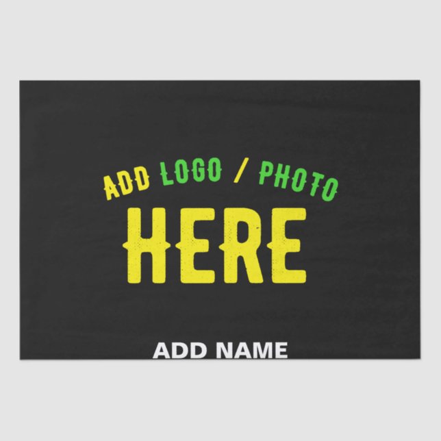 PAPEL DE SEDA NA MODA MODERNO PERSONALIZÁVEL NEGRO VERIFICADO CO (Frente )