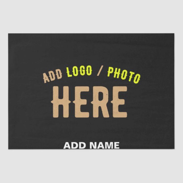 PAPEL DE SEDA NA MODA MODERNO PERSONALIZÁVEL NEGRO VERIFICADO CO (Frente )