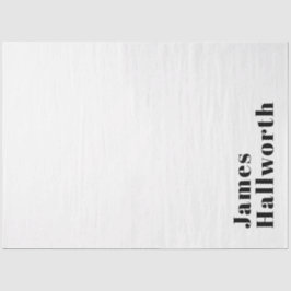 Papel De Seda Na moda Retro Modern Lettering | Preto editável