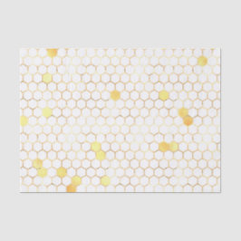 Papel De Seda Na moda White Dourada Honeycomb