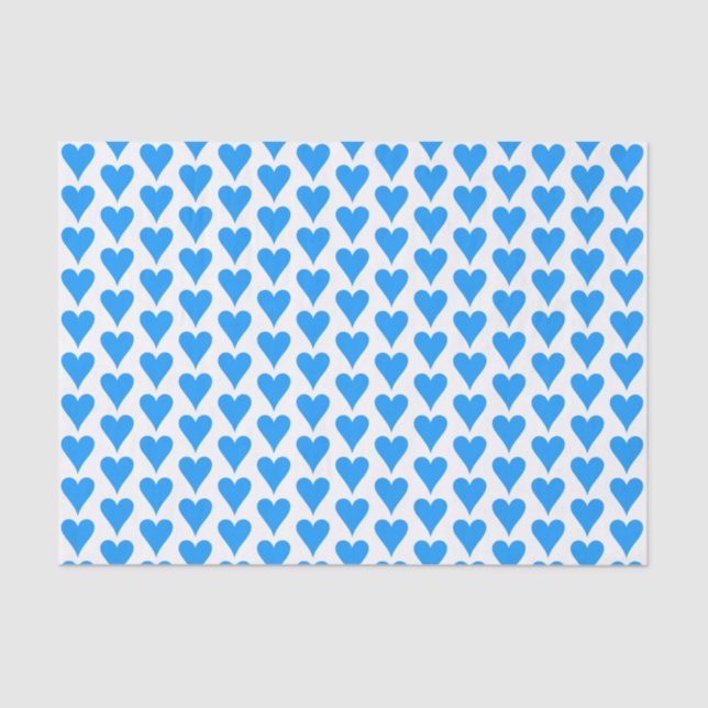 Papel De Seda Namorados Impressão de Amor Azul (Frente )
