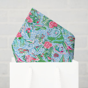 Papel De Seda Nantucket Preppy Palm Beach Impressão