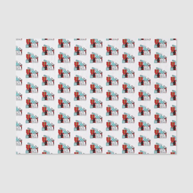 Papel De Seda Não Abrir até o Natal apresentar Natal (Frente )