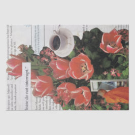 Papel De Seda Não Interrompa O Tempo De Café Da Manhã Do Dinheir