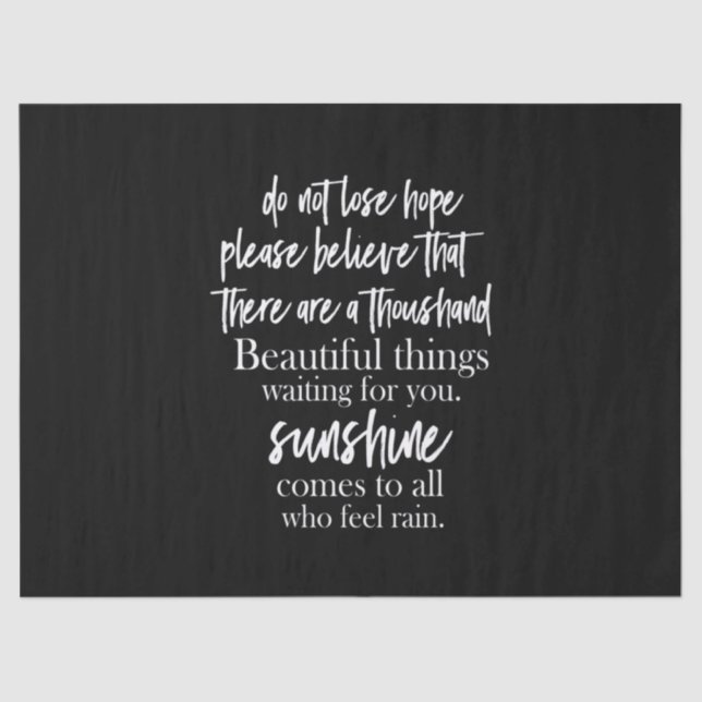 Papel De Seda não perder, por favor, acredite que há um (Frente )