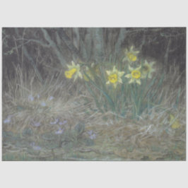 Papel De Seda Narcissus Flowers and Violets (por Millet)