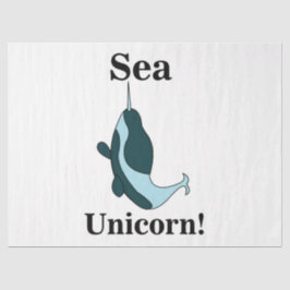 Papel De Seda Narwhal Sea Unicorn Funny