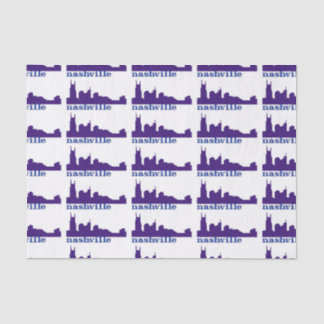 Papel De Seda Nashville Skyline Purple
