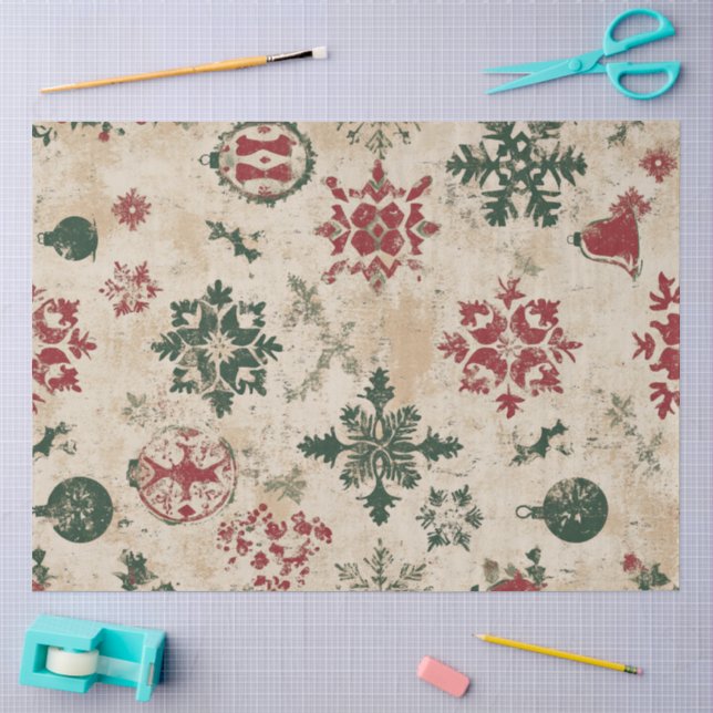 Papel De Seda Natais vintages (Arte )
