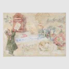 Papel De Seda natais vintages "Carta aos Papais noeis"