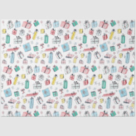 Papel De Seda Natais vintages Comprando presentes bonitos desenh