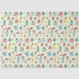 Papel De Seda Natais vintages Comprando presentes bonitos desenh