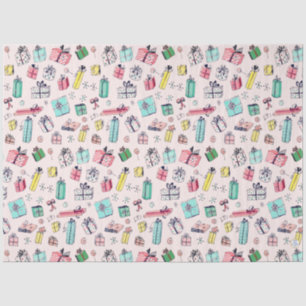 Papel De Seda Natais vintages Comprando presentes bonitos desenh