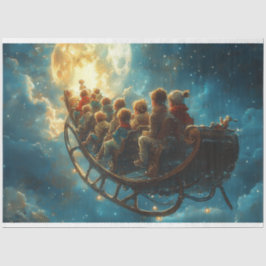 Papel De Seda Natais vintages de desacoplamento Papais noeis de