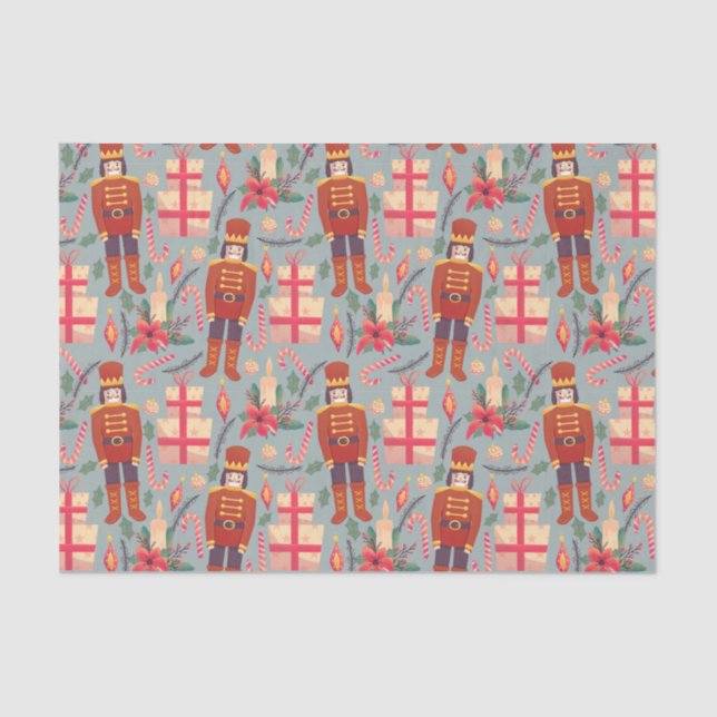 Papel De Seda Natais vintages Nozes e Presentes (Frente )