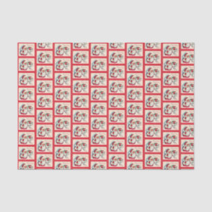 Papel De Seda natais vintages retror Papai noel parte com títul