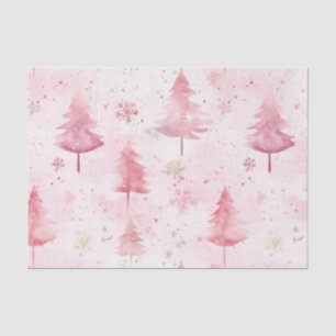 Papel De Seda Natais vintages Rosa Pinheiros