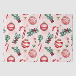 Papel De Seda Natais vintages vermelhos cor-de-rosa festivos