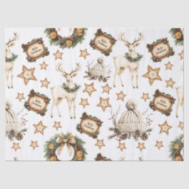 Papel De Seda Natal Aconchegante Vintage